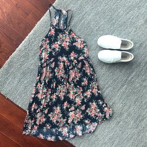 Navy blue Socialite Floral Dress